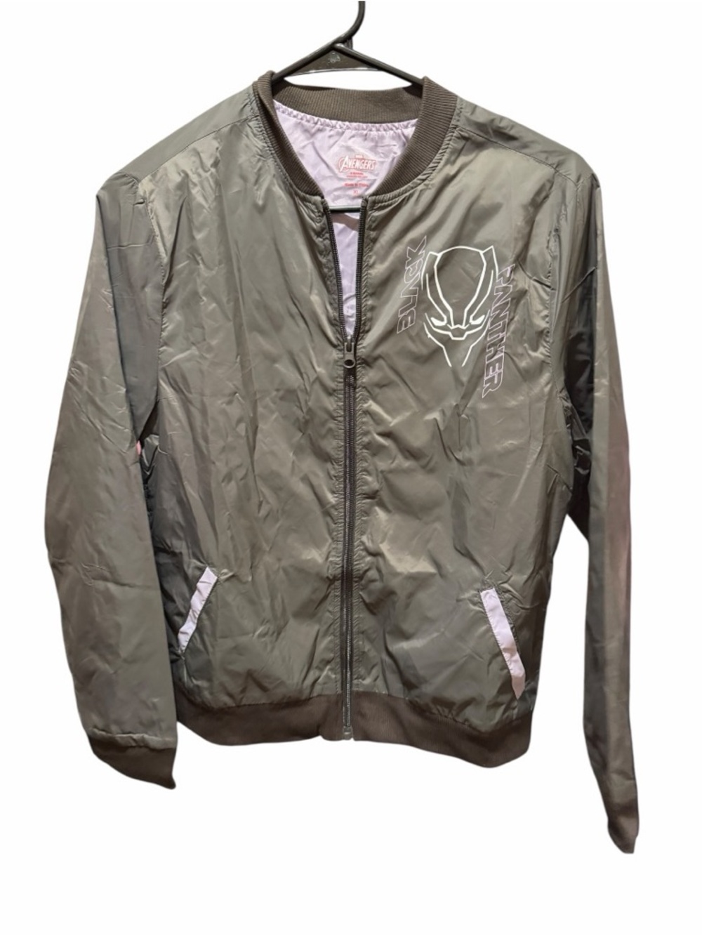 Marvel Avengers Logo Jacket - Lavender Lining with Red Print